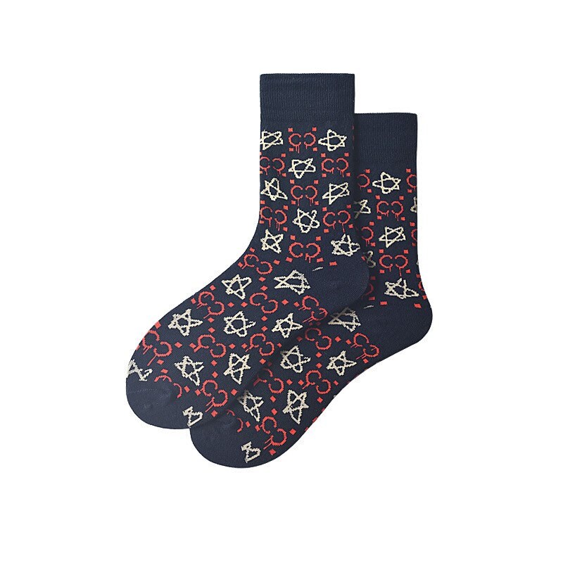 Miss June’s|1 Pair designer cotton socks| Creative| Colorful | Cool | Patterned | Geometric socks| Unisex socks | Casual |