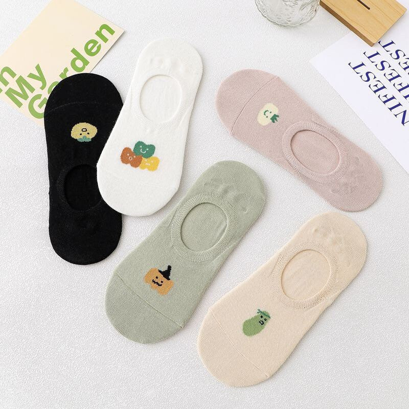 Miss June’s | Women’s 1 pair cotton ankle socks|fruits | Soft | Daily | Cute | Designed | Invisible | Gift Idea | Casual | Comfortable |