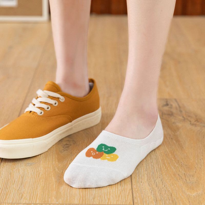 Miss June’s | Women’s 1 pair cotton ankle socks|fruits | Soft | Daily | Cute | Designed | Invisible | Gift Idea | Casual | Comfortable |