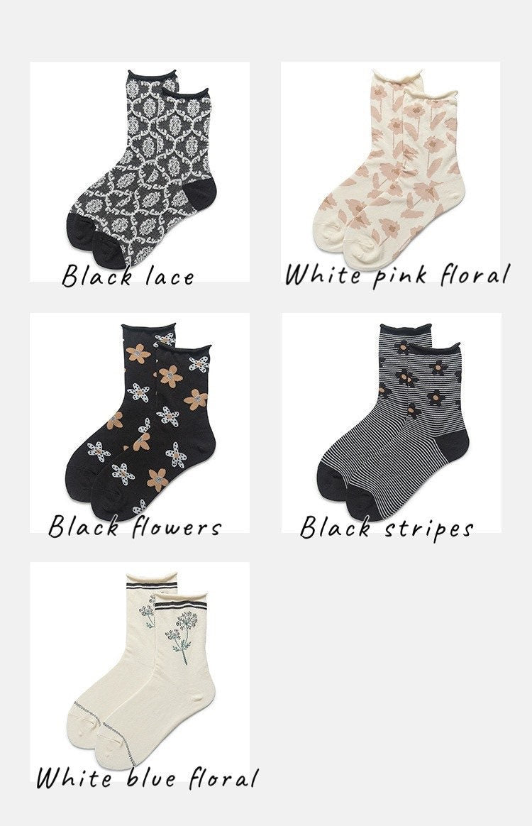Miss June’s|1 Pair designer cotton socks| Creative| Colorful | Cool | Patterned | Geometric socks| Unisex socks | Casual |