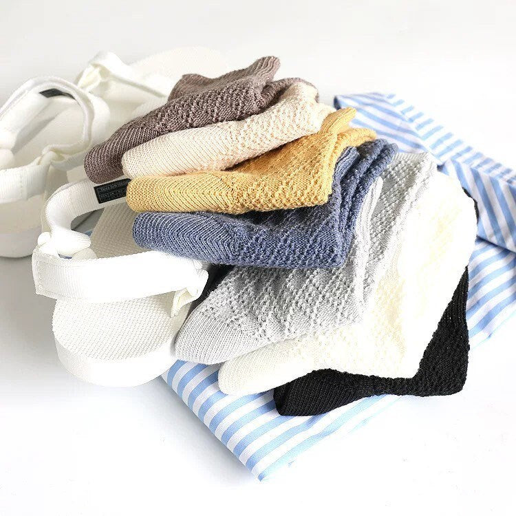 Miss June’s | Women’s | 1 pair cotton lace socks|Daily | Natural | Soft | | Solid color | Gift Idea | Casual | Comfortable | summer | Light