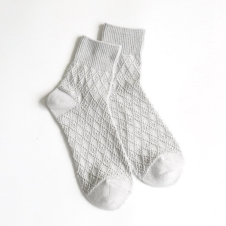 Miss June’s | Women’s | 1 pair cotton lace socks|Daily | Natural | Soft | | Solid color | Gift Idea | Casual | Comfortable | summer | Light