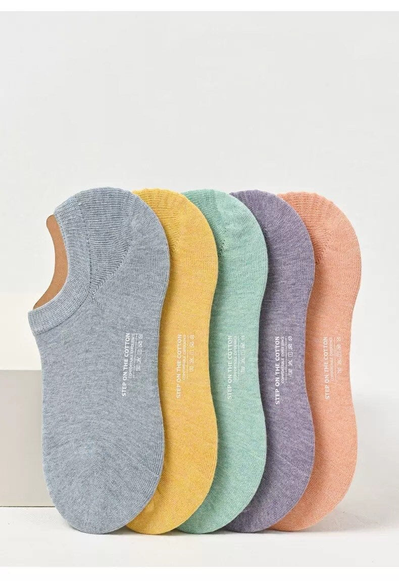 Miss June’s | 1 pair women’s cotton summer socks｜Daily wear | No-show | Spring | Textured | Casual | Gift | Comfortable | sneakers