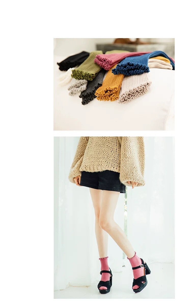 Miss June’s | Women’s | 1 pair cotton socks|Daily | Cute | Soft | | Solid color | Gift Idea | Casual | Comfortable | skirt | Loafer