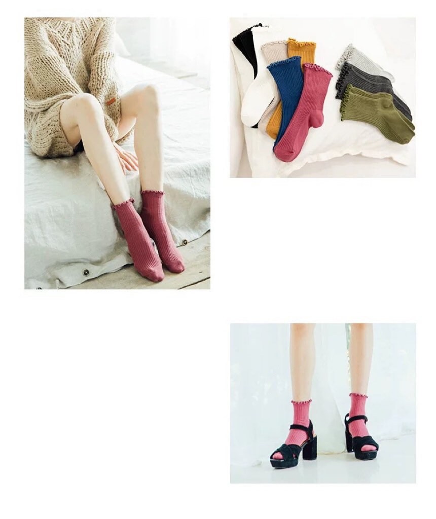 Miss June’s | Women’s | 1 pair cotton socks|Daily | Cute | Soft | | Solid color | Gift Idea | Casual | Comfortable | skirt | Loafer