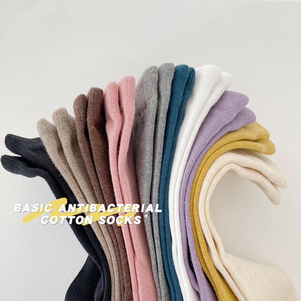 Miss June’s | Women’s | 1 pair cotton socks|Daily | Natural | Soft | Designed | Solid color | Gift Idea | Casual | Stylish | Comfortable