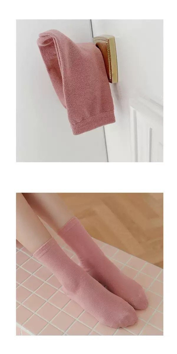 Miss June’s | Women’s | 1 pair cotton socks|Daily | Natural | Soft | Designed | Solid color | Gift Idea | Casual | Stylish | Comfortable