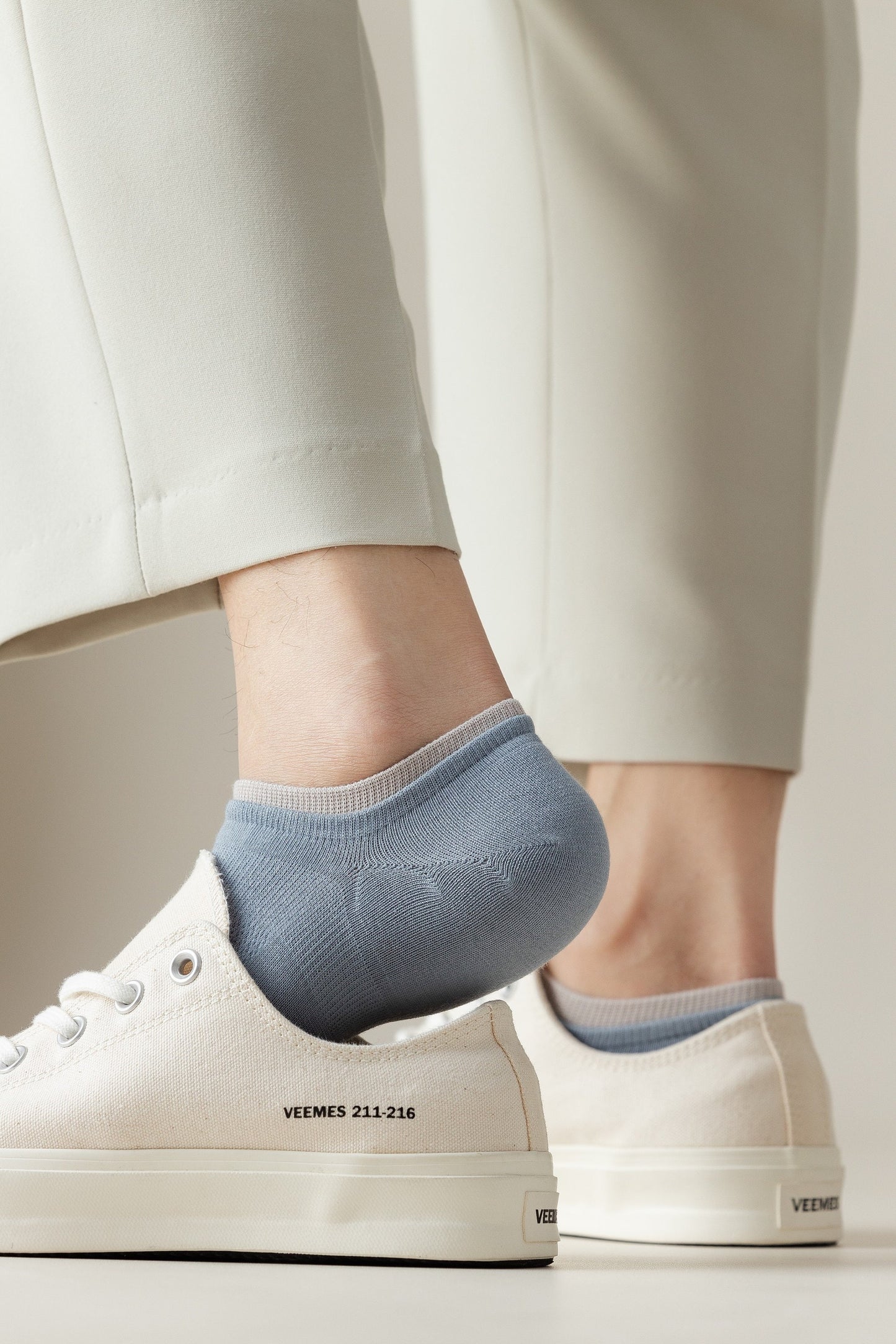 Miss June’s | Men’s | 1 pair Cotton ankle socks | No show | Daily | Natural | Soft | Solid color | Gift Idea | Casual | Summer