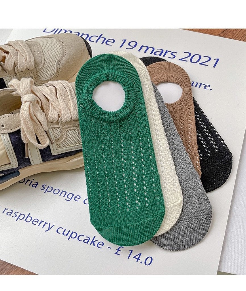 Miss June’s | Women’s | 1 pair cotton lace invisible socks|Daily | Soft | | Solid color | Gift Idea | Casual | Comfortable | summer | Light
