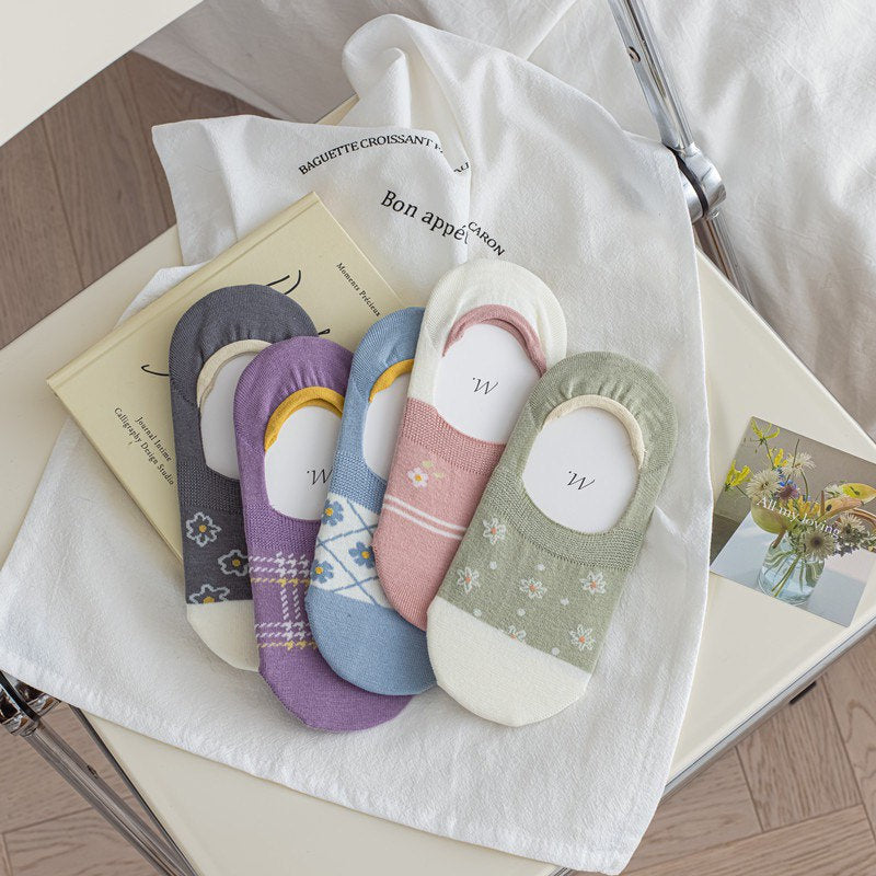 Miss June’s | Women’s | 1 pair cotton invincible socks|Daily | Soft | | Solid color | Gift Idea | Casual | Comfortable | summer | Light