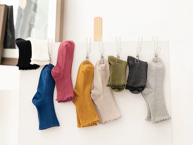 Miss June’s | Women’s | 1 pair cotton socks|Daily | Cute | Soft | | Solid color | Gift Idea | Casual | Comfortable | skirt | Loafer