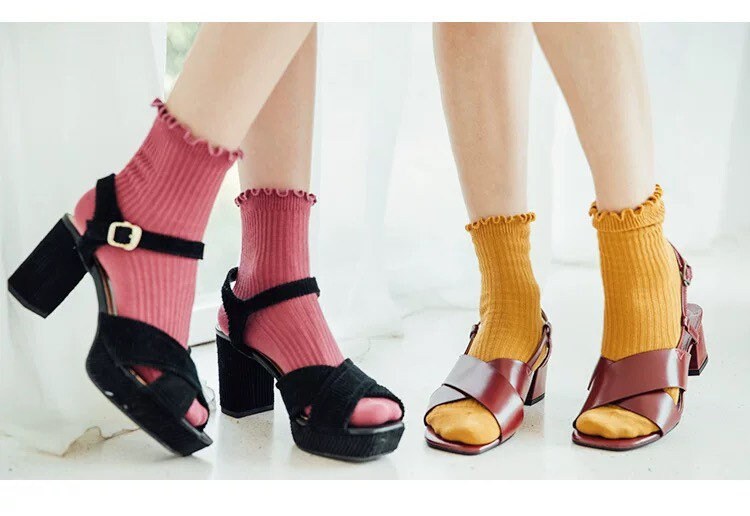Miss June’s | Women’s | 1 pair cotton socks|Daily | Cute | Soft | | Solid color | Gift Idea | Casual | Comfortable | skirt | Loafer