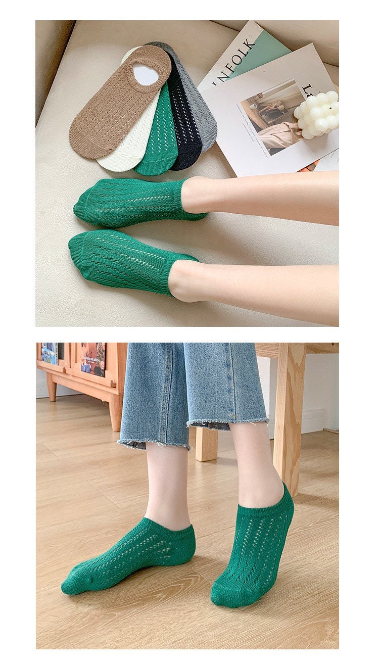 Miss June’s | Women’s | 1 pair cotton lace invisible socks|Daily | Soft | | Solid color | Gift Idea | Casual | Comfortable | summer | Light