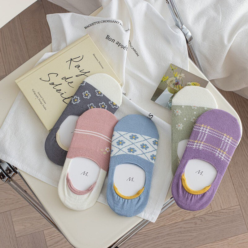 Miss June’s | Women’s | 1 pair cotton invincible socks|Daily | Soft | | Solid color | Gift Idea | Casual | Comfortable | summer | Light