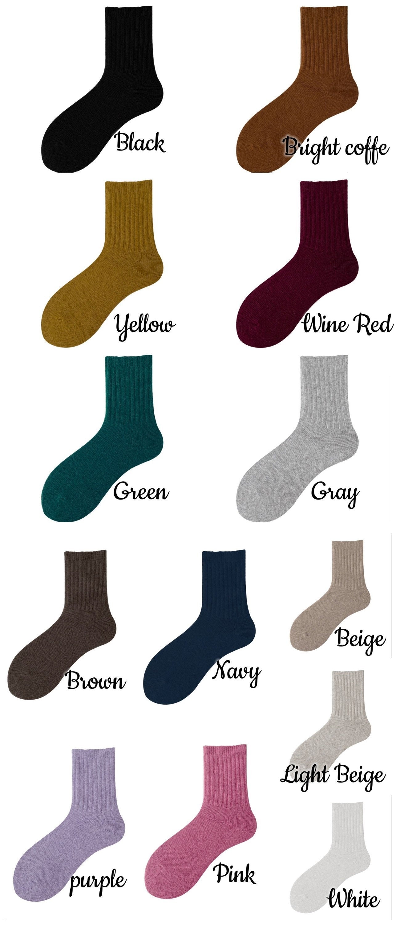 Miss June’s| Women’s | Angora rabbit blended socks | 1 Pair | Winter| Warm | Soft | High quality| Gift idea | New year| Thicker |Cozy