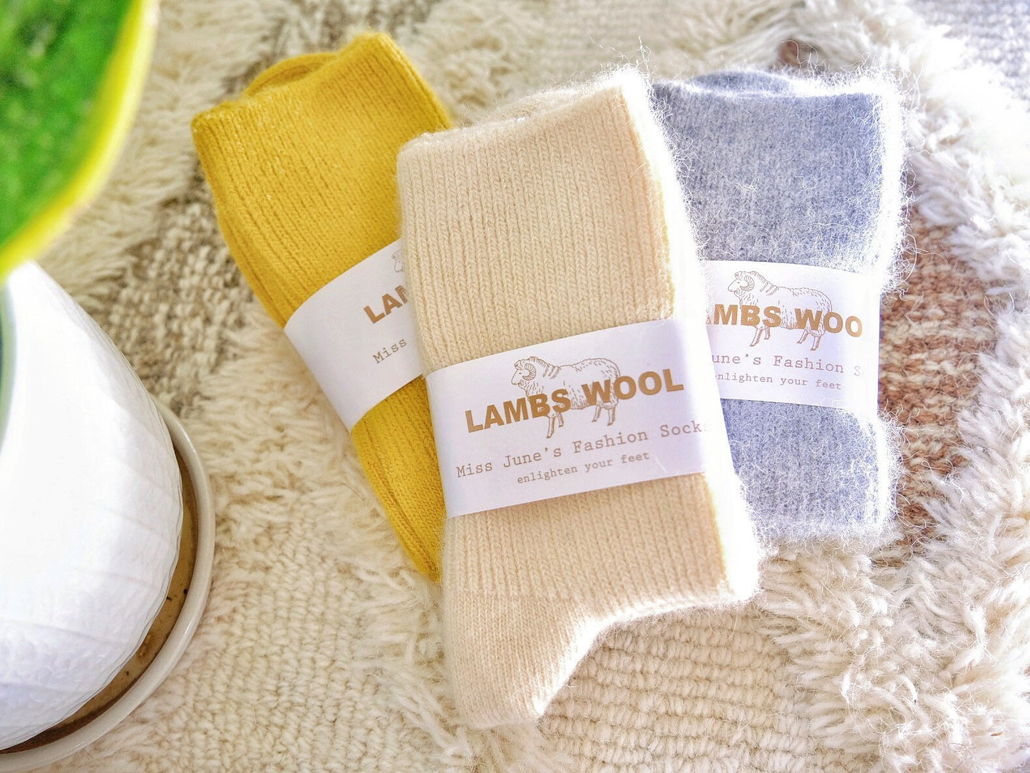 Miss June’s| 1 Pair  Cashmere Wool blended socks|Size5–7 | winter| Warm | Soft | High quality| Gift idea | Thanksgiving |women’s socks| Cozy