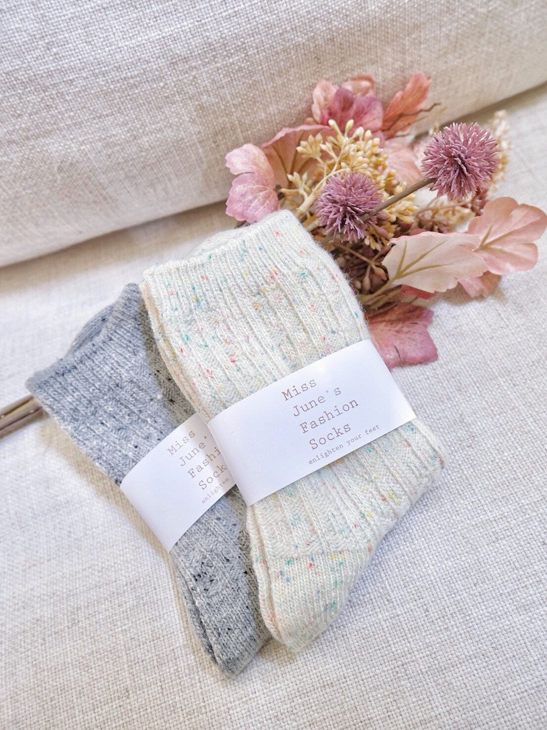 Miss June’s| 1 Pair Wool Angora blended socks|winter| Warm | Soft | High quality| Gift idea | Thanksgiving |women’s socks|Cozy