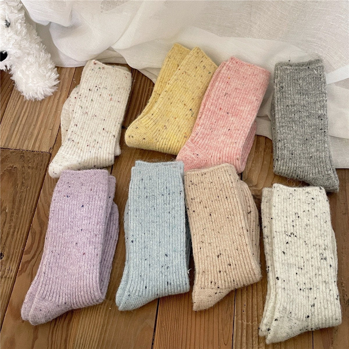 Miss June’s | Women’s | 1 pair of socks|Colorful | Warm | Wool | Winter | Soft |Gift Idea | Casual | Daily | Comfortable| Cozy