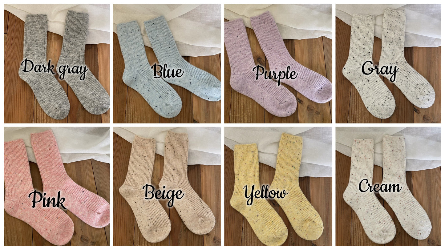 Miss June’s | Women’s | 1 pair of socks|Colorful | Warm | Wool | Winter | Soft |Gift Idea | Casual | Daily | Comfortable| Cozy
