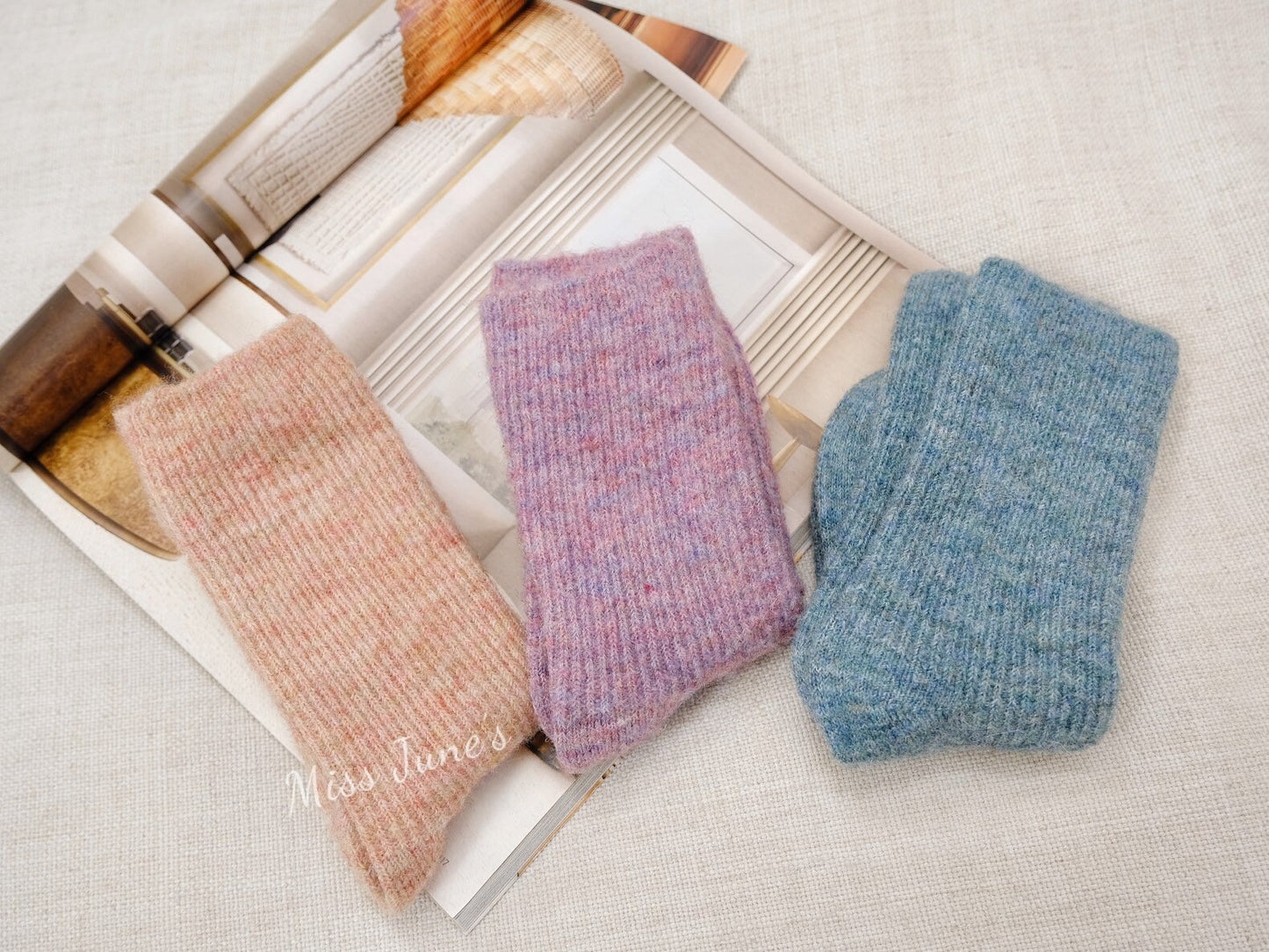 Miss June’s | Women’s | 1 pair of socks|Colorful | Warm | Wool | Winter | Soft |Gift Idea | Casual | Daily | Comfortable| Cozy