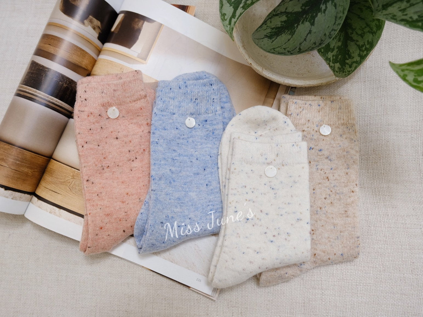 Miss June’s | Women’s | 1 pair of socks|Colorful | Warm | Wool | Winter | Soft |Gift Idea | Casual | Daily | Comfortable| Cozy