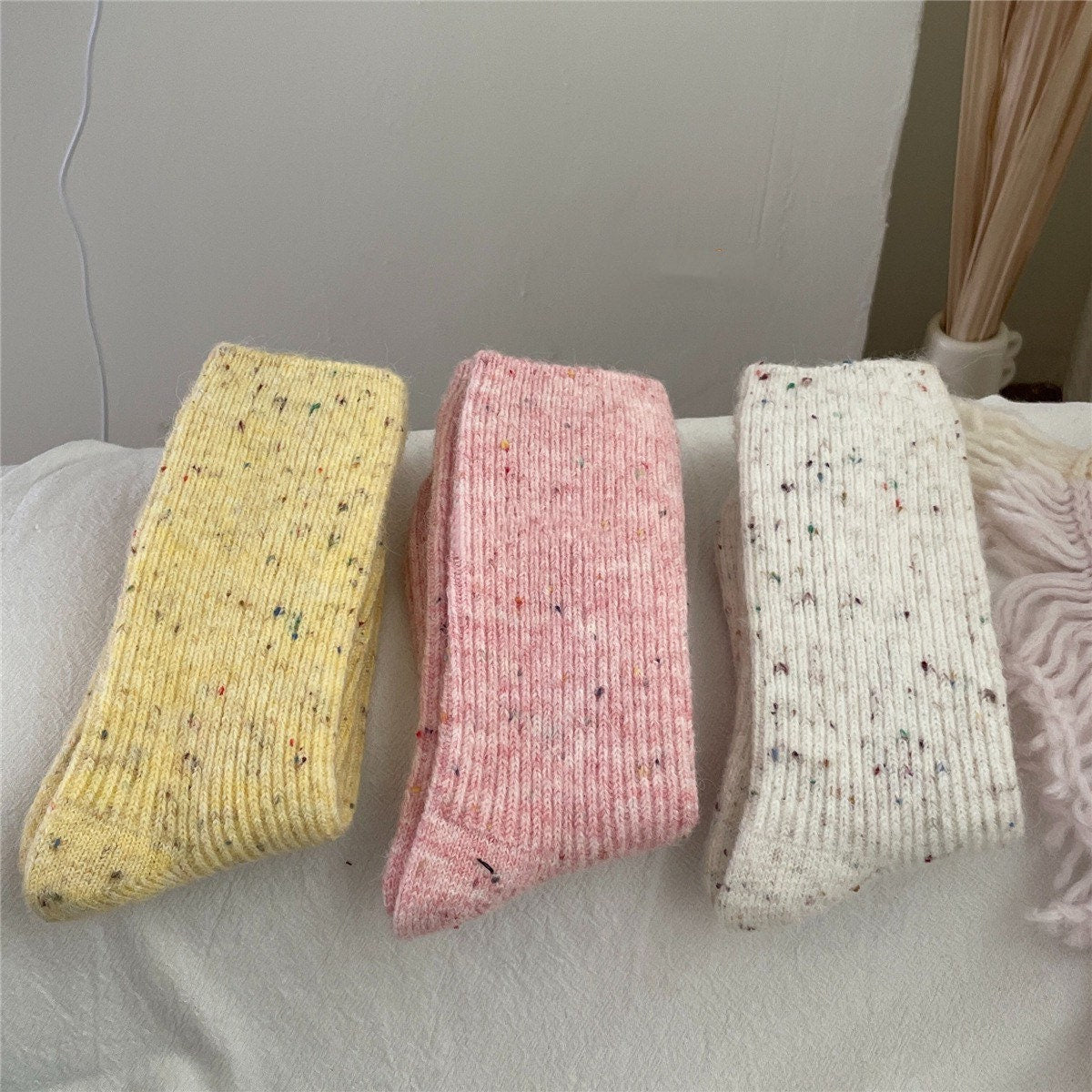 Miss June’s | Women’s | 1 pair of socks|Colorful | Warm | Wool | Winter | Soft |Gift Idea | Casual | Daily | Comfortable| Cozy
