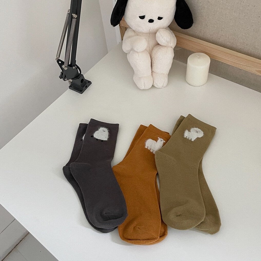 Miss June’s | 1 pair Women’s cute animal cotton socks|Creative | Colorful | Paint | Patterned | Designed | Art | Gift Idea | Casual |
