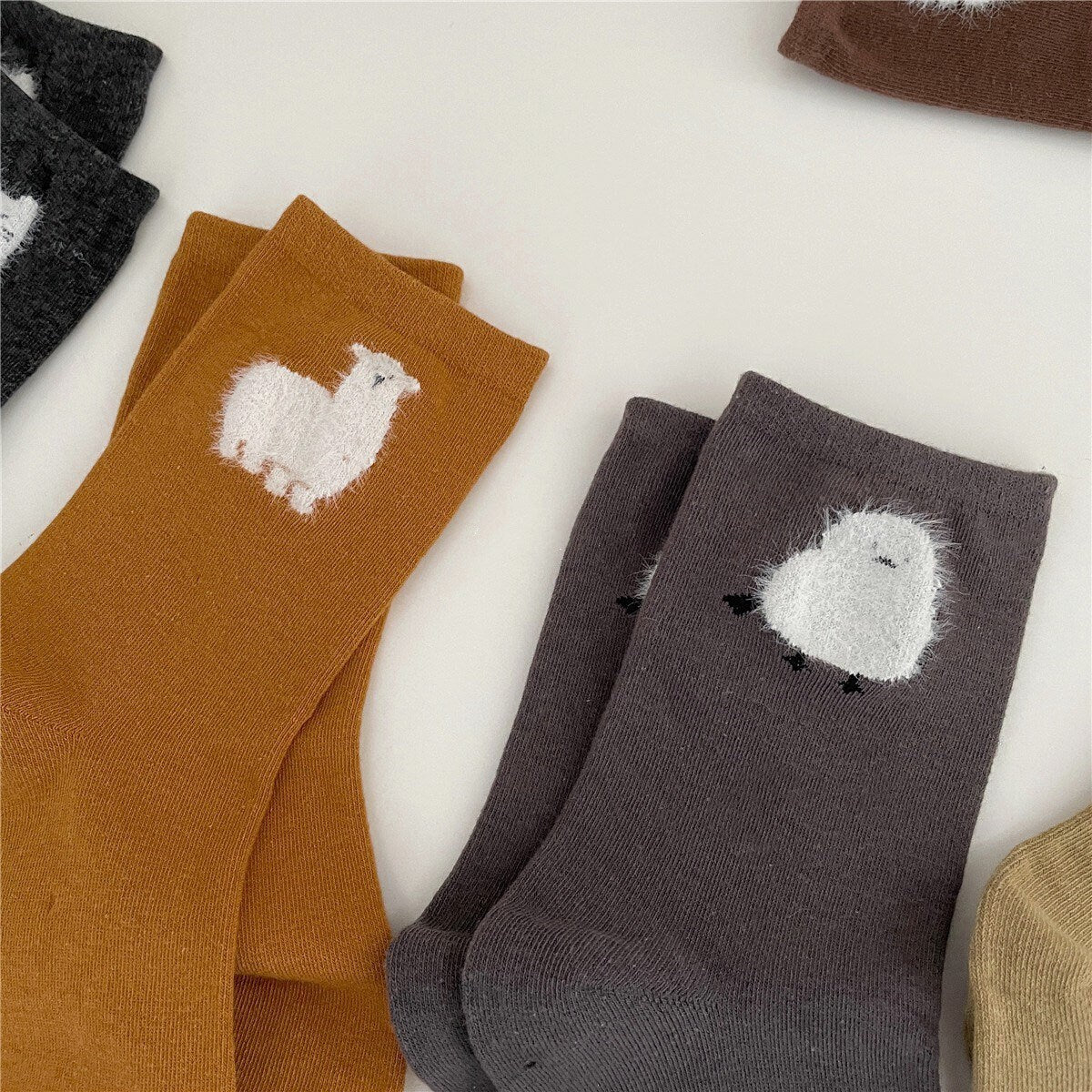 Miss June’s | 1 pair Women’s cute animal cotton socks|Creative | Colorful | Paint | Patterned | Designed | Art | Gift Idea | Casual |