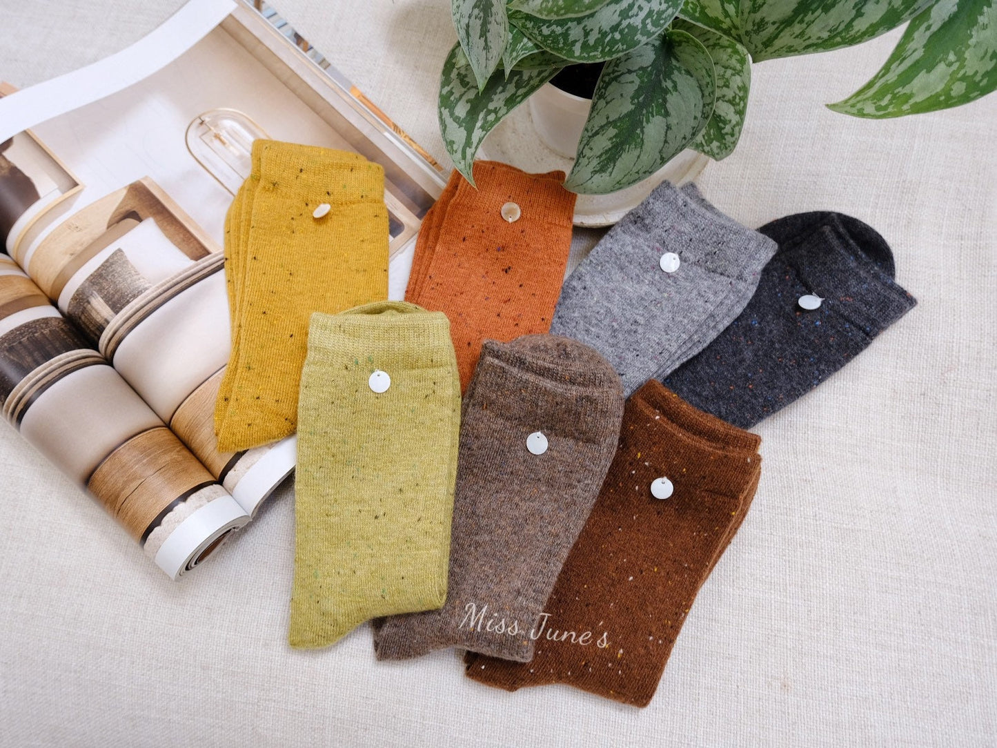 Miss June’s | Women’s | 1 pair of socks|Colorful | Warm | Wool | Winter | Soft |Gift Idea | Casual | Daily | Comfortable| Cozy