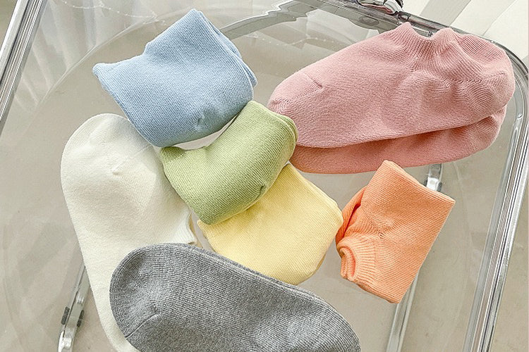 Miss June’s | 1 pair women’s cotton summer socks|Daily wear | No-show | Spring | Textured | Casual | Gift | Comfortable | sneakers