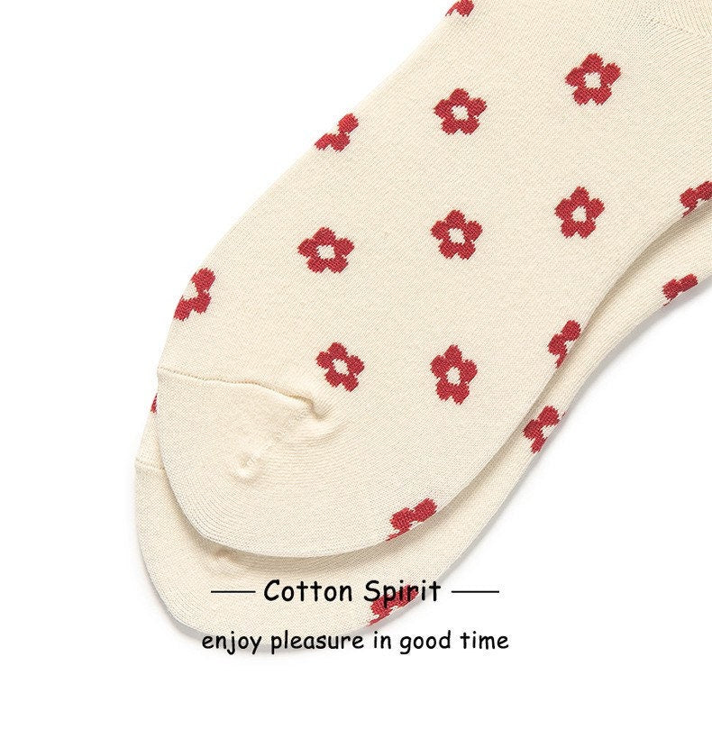 Miss June’s, Cute socks,cool socks,patterned socks,floral patterned socks,white socks,women’s socks