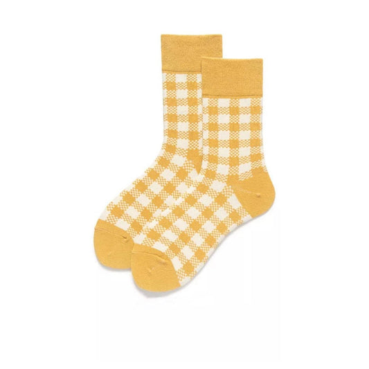 Miss June’s, Cute socks,colorful socks,cool socks,patterned socks,check patterned socks, women’s cotton socks,Casual socks