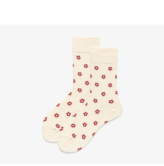 Miss June’s, Cute socks,cool socks,patterned socks,floral patterned socks,white socks,women’s socks