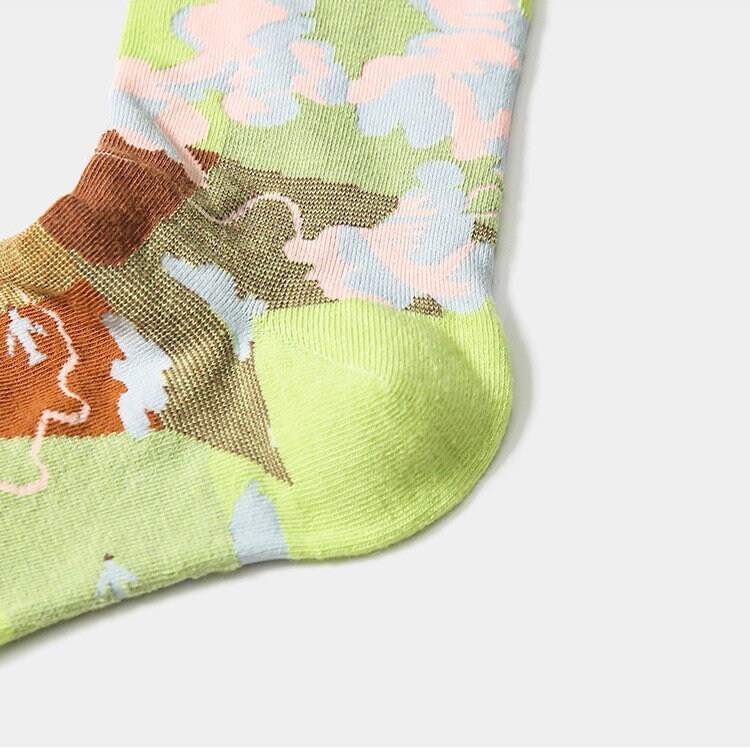 Miss June’s| 1 pair | women’s art cotton socks | | Cool | Creative | Cute | Colorful | Patterned| Geometric | Abstract | Gift Idea|Casual|