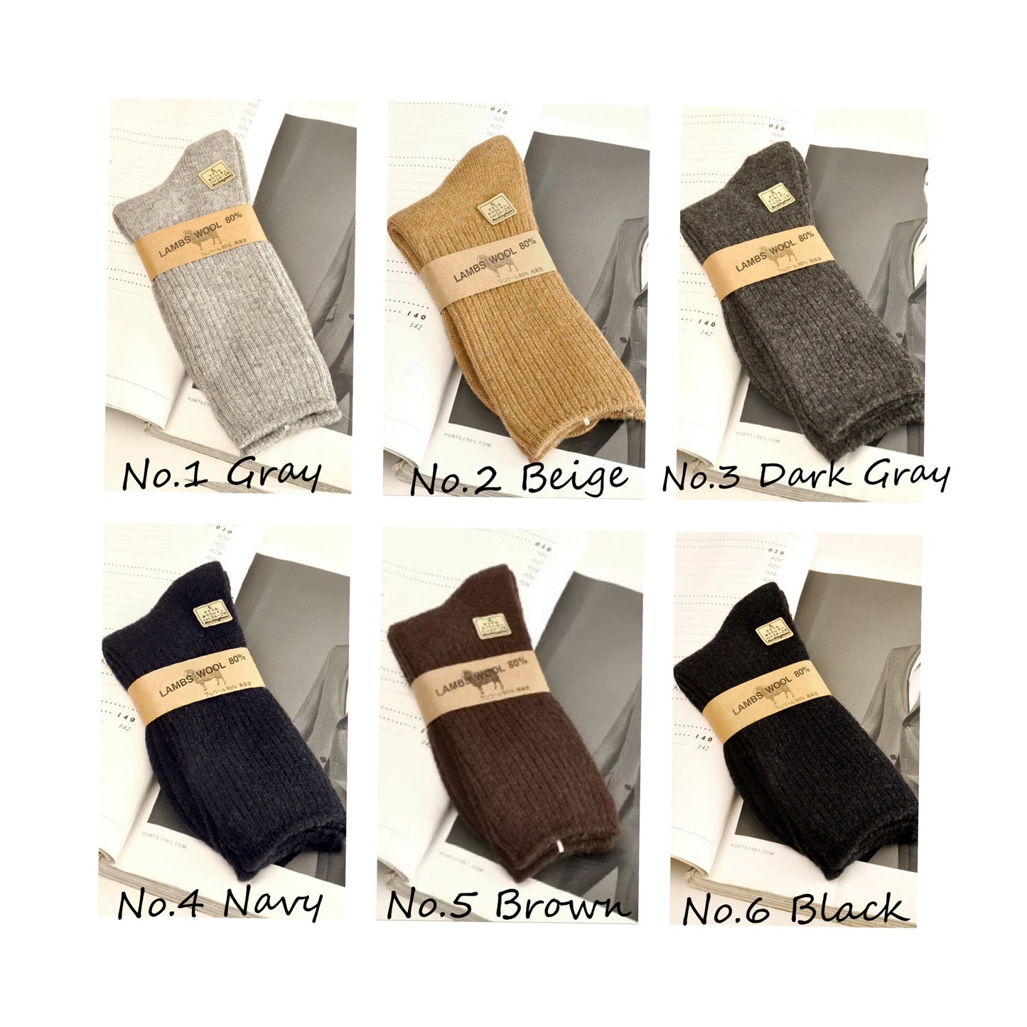 Miss June’s| Men’s socks | 1 Pair Wool blended socks|winter| Warm | Soft | High quality| Gift idea | Thanksgiving |Christmas| Cozy |