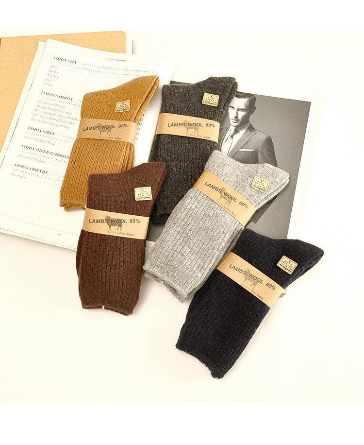 Miss June’s| Men’s socks | 1 Pair Wool blended socks|winter| Warm | Soft | High quality| Gift idea | Thanksgiving |Christmas| Cozy |