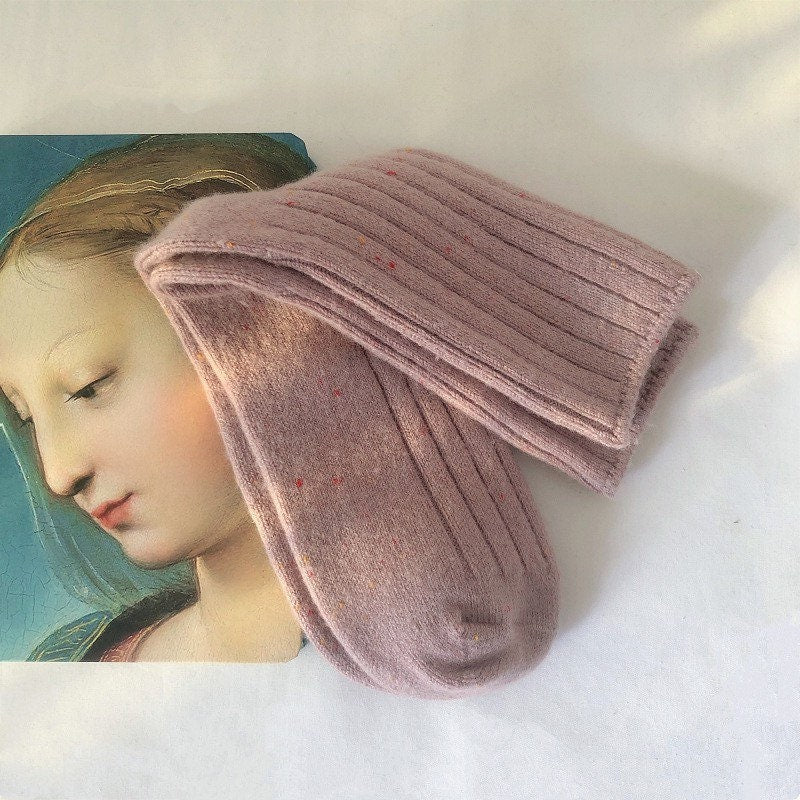 Miss June’s| 1 Pair Vintage style Wool blended socks| Winter| Warm | Soft | High quality| Gift idea | Thanksgiving |women’s socks| Cozy