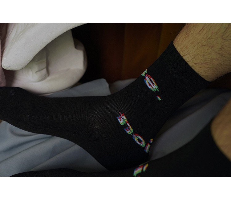 Miss June’s｜1 Pair designer cotton socks| Creative| Colorful | Cool | Patterned | Geometric socks| Unisex socks | Casual |Art