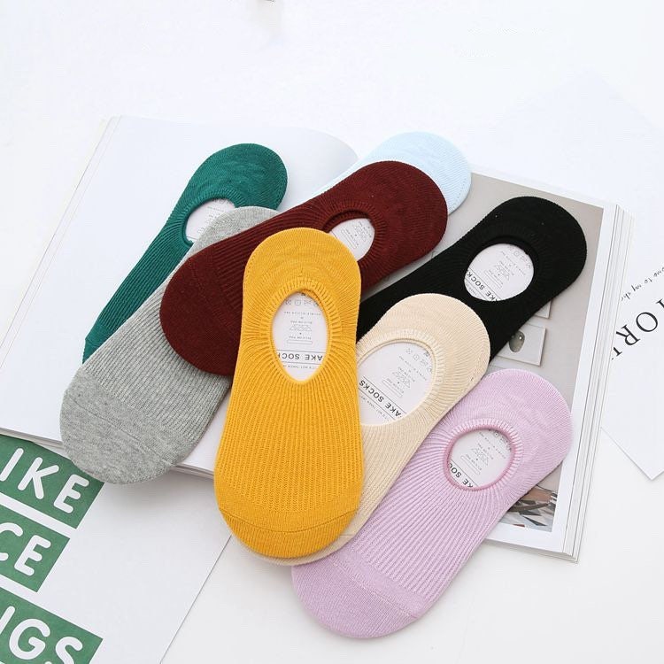 Miss June’s | 1 pair women’s Summer cotton socks｜Daily wear | No-show | Spring | Textured | Casual | Gift | Comfortable | sneakers