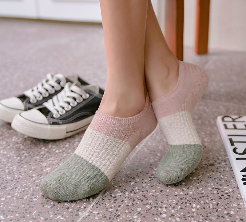 Miss June’s | 1 pair women’s Summer cotton socks｜Daily wear | No-show | Spring | Colorful | Casual | Gift | Comfortable | sneakers