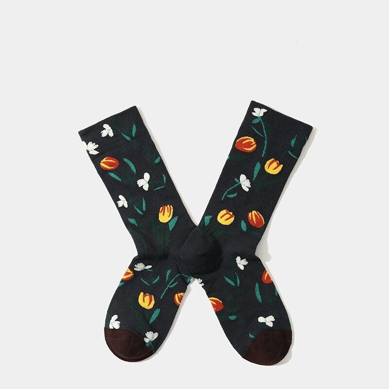 Miss June’s| 1 pair | women’s cotton socks | | Cool | Creative | Cute | Colorful | Patterned| Art socks | Abstract | Gift Idea |Casual|