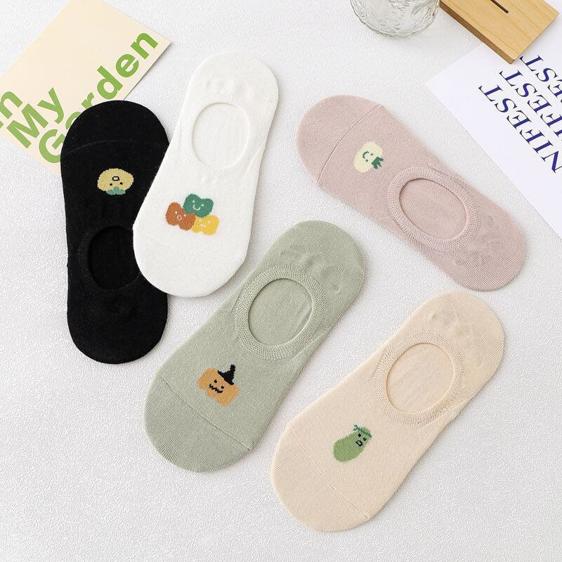 Miss June’s | Women’s 1 pair cotton ankle socks｜fruits | Soft | Daily | Cute  | Designed | Invisible | Gift Idea | Casual | Comfortable |