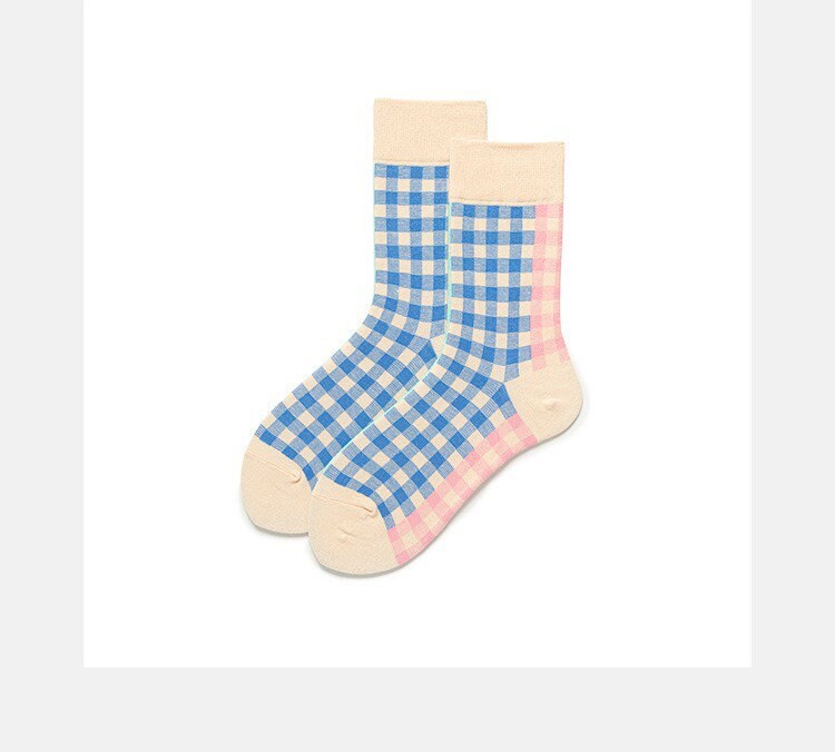 Miss June’s｜1 Pair designer cotton socks| Creative| Colorful | Cool | Patterned | Geometric socks| Unisex socks | Casual |