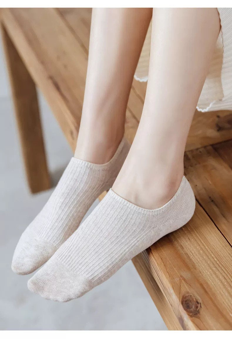 Miss June’s | 1 pair women’s cotton summer socks｜Daily wear | No-show | Spring | Textured | Casual | Gift | Comfortable | sneakers