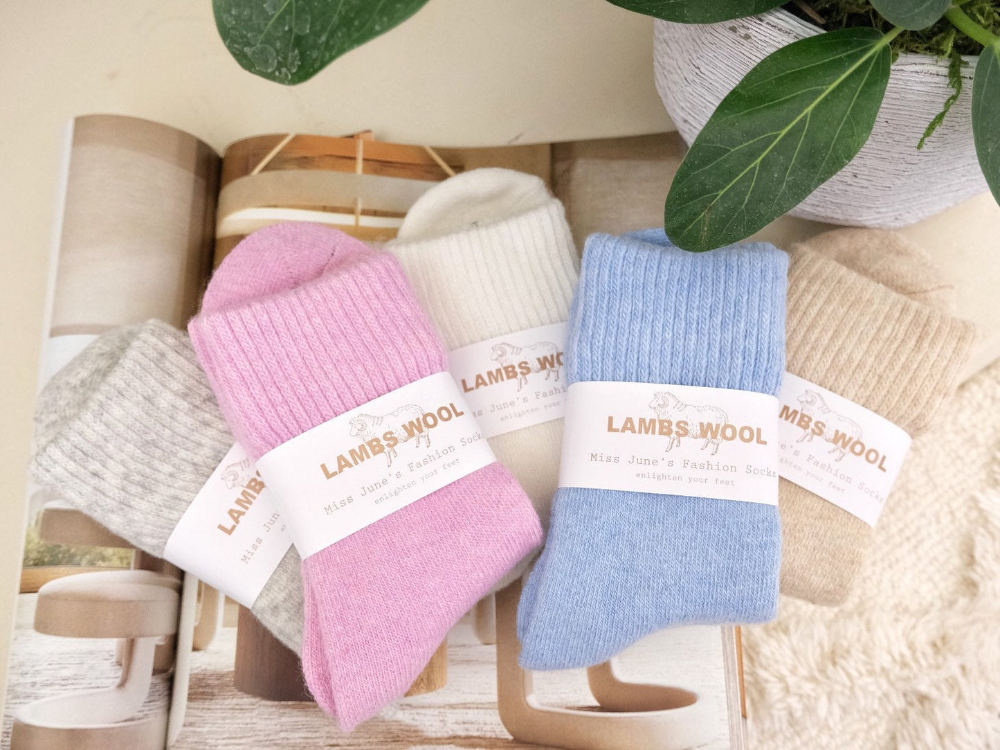 Miss June’s| 1 Pair Wool blended socks|winter| Warm | Soft | High quality| Gift idea | Thanksgiving |women’s socks| Cozy