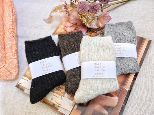 Miss June’s| 1 Pair Wool Angora blended socks|winter| Warm | Soft | High quality| Gift idea | Thanksgiving |women’s socks|Cozy