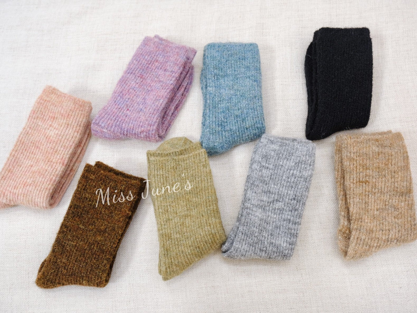 Miss June’s |  Women’s | 1 pair of socks｜Colorful | Warm | Wool | Winter | Soft |Gift Idea | Casual | Daily | Comfortable| Cozy