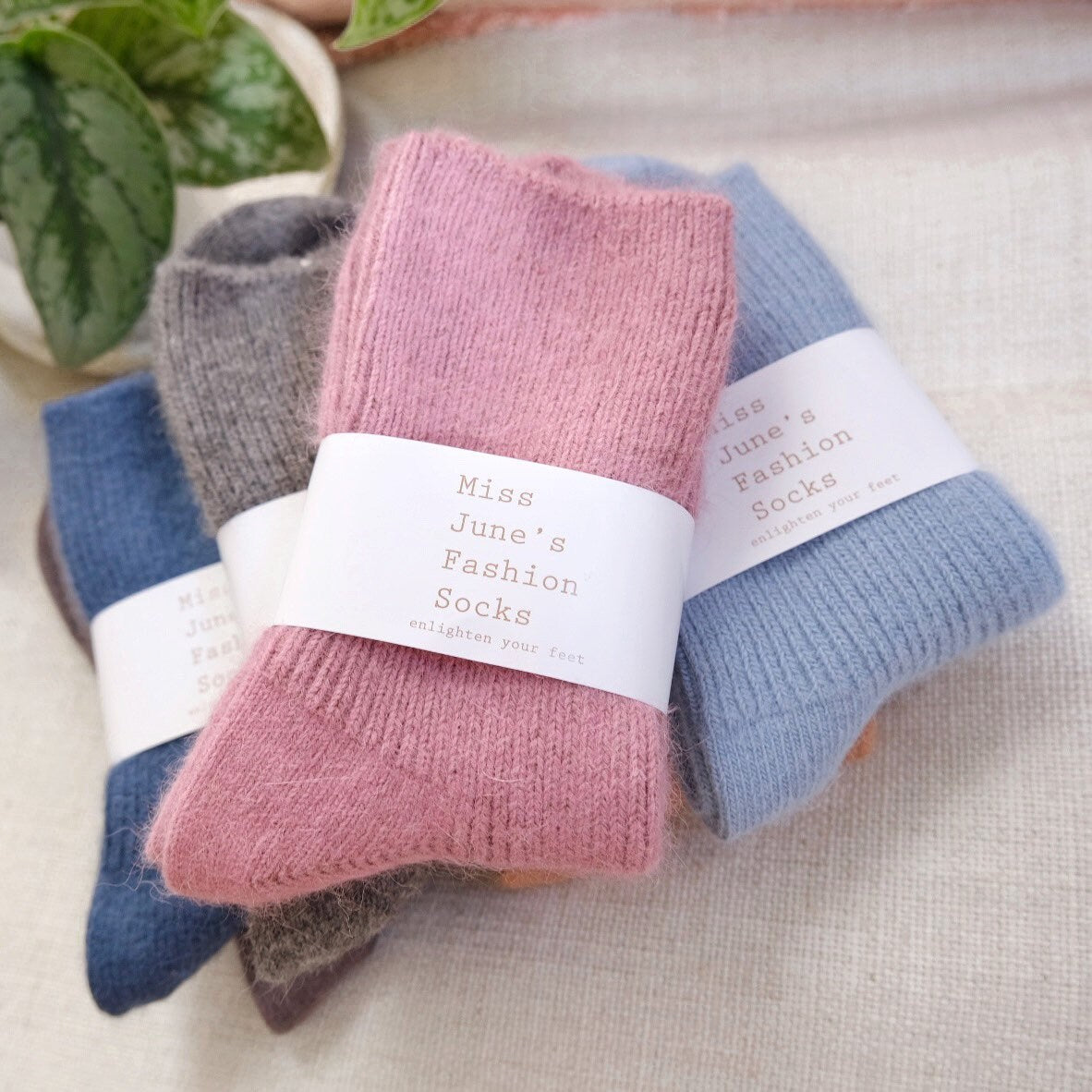 Miss June’s| 1 Pair Super soft Rabbit angora & Wool blended socks|winter| Warm | High quality| Gift idea | Thanksgiving |women’s socks| Cozy